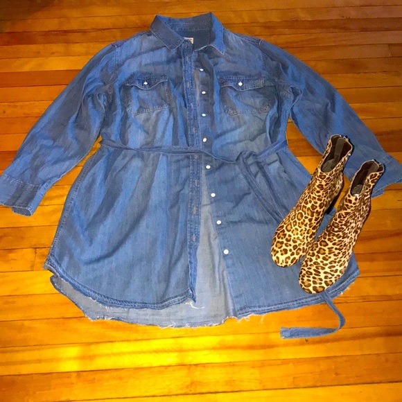 EUC ✨Universal Thread Denim Button Up Dress Sz. 1X - Picture 1 of 7